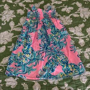 Lilly Pulitzer Pink and Blue Pineapple Toddler Casual Dress